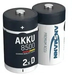ANSMANN Akku D 8500mAh Mono NiMH 1,2V &ndash; 1000x wiederaufladbar (2 St&uuml;ck) - Bunt