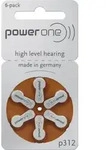 10x Varta Power One P312 PR41 H&ouml;rger&auml;tebatterien 6er Blister - Braun
