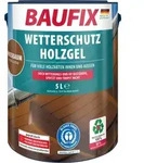 BAUFIX Wetterschutz-Holzgel nussbaum seidengl&auml;nzend, 5 Liter, Holzlasur - Braun