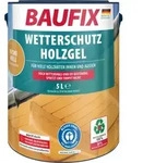 BAUFIX Wetterschutz-Holzgel eiche hell seidengl&auml;nzend, 5 Liter, Holzlasur - Braun