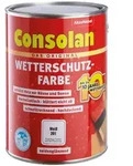 Consolan Wetterschutzfarbe, Deckender Holzschutz f&uuml;r Au&szlig;en, Weiss, 5 l