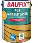 BAUFIX PUR Langzeitlasur kiefer seidenmatt, 5 Liter, Holzlasur - Braun