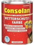 Consolan Wetterschutzfarbe, Deckender Holzschutz f&uuml;r Au&szlig;en, Dunkelbraun, 2,5 l -