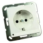Gira SCHUKO Steckdose mit LED-Leuchte + SH System 55 reinwei&szlig; gl&auml;nzend, 1 Stk. -