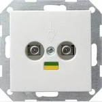 GIRA Potentialausgleich-Dose 040503 2fach System 55 reinwei&szlig; (040503) - Wei&szlig;