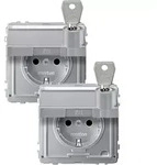Merten SCHUKO-Steckdose alu MEG2318-7260 - Schwarz