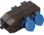 as-Schwabe 4-fach-Verteilersteckdose Vollgummi Stromverteiler 230V Schuko IP44