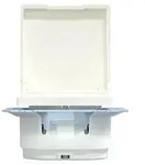 Merten SCHUKO-Steckdose mit Klappendeckel, IP44, BRS, Steckklemmen, polarwei&szlig;