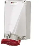 Mennekes 125A5P 6H400V Wanddose IP67 143 ** - Rot