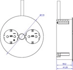 BACHMANN TWIST 2S 2x Schutzkontakt, Schutzkontakt-Montagestecker, silberfarben, 2 m -