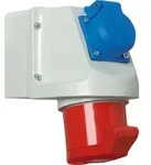 Walther Werke Mini-Kombi Wanddose 16A 5P400V6h+Schutz.IP44 114 - Rot