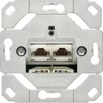 GIRA 245200 Netzwerk Cat.6A 2fach Einsatz Anschlussdose - Silber