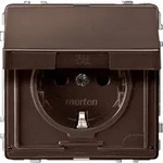 Merten SCHUKO-Steckdose BRS MEG2310-7215 m.Klappdeckel StK dunkelbras. AQUADESIGN -