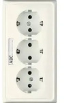Jung CD523NA Kabel-Kanal-SCHUKO-Steckdose 3fach NA - Wei&szlig;