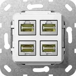 GIRA 4847737, 4 x RJ-45, Wei&szlig;
