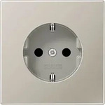 JG SCHUKO Steckdose ES1520 Edelstahl - Silber