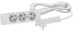 Schulte EVOline Plug 01.563 Flachstecker 1.5 mit Steckdosenleiste 3-fach wei&szlig; -