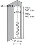 THEBO Energie-Ecks&auml;ule ST 3007 aus Edelstahl mit 4 Steckpl&auml;tzen - Silber/Schwarz