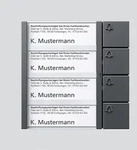 S Siedle & Soehne Tastenmodul BTM 650-04 DG dunkelgrau-glimmer 4fach (200038797-00) -