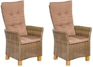 Merxx Gartensessel Toskana 2er Set, hohe R&uuml;ckenlehne -