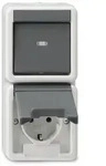 GIRA Feuchtraum-Kombination 017630, senkrecht - Grau