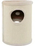 lionto Katzen Kratzturm, Sisal-Kratztonne 50 cm mit 2 Eing&auml;ngen & Kuschelbett,