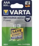 1x2 Varta Rechargeable Accu AAA Ready2Use NiMH 800 mAH Micro - Gold/Gr&uuml;n
