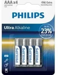 Philips Ultra Alkaline AAA 4-pack LR03 batterijen - Blau