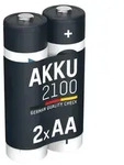 ANSMANN Akku AA Mignon 2100mAh 1,2V - aufladbare AA Batterien maxE, 2 St&uuml;ck - Silber