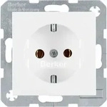 Berker 47438989 Steckdose S1 polarwei&szlig; gl&auml;nzend - Wei&szlig;