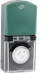 REV Zeitschaltuhr mechanisch IP44 schwarz-gr&uuml;n