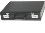 Alassio Attach&eacute; Case PONTE, Leder, Schwarz - Schwarz