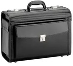 D&N Business - Pilotenkoffer 46 cm Leder (schwarz) - Schwarz
