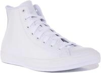 Converse Chuck Taylor All Star Hi Schn&uuml;ren Leder Turnschuhe Wei&szlig; &ndash;...