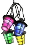 Konstsmide - LED Lampion Lichterkette, 20 bunten Laternen, 20 kalt wei&szlig;e Dioden, 24V