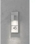 Konstsmide Modena Number grau lackiertes Aluminium, klares Glas, Reflektor 7655-300