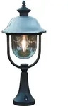 Konstsmide Parma Sockelleuchte Edelstahl Lampendach, schwarz lackiertes Aluminium,