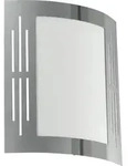 EGLO Au&szlig;en-Wandlampe City, 1 flammige Au&szlig;enleuchte, Wandleuchte aus Edelstahl,