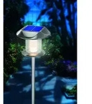 esotec Solar Stableuchte Sunnylight H=38 cm aus Edelstahl wetterfest 102093 - Silber