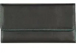 MyWalit Tri-fold Zip Wallet Geldb&ouml;rse Leder 17 cm - Schwarz