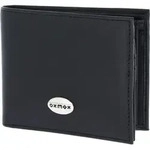 oxmox Leather Geldb&ouml;rse Leder 12 cm - Schwarz