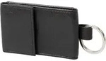Alassio Mini-Geldb&ouml;rse mit Metallemblem Nappaleder schwarz - Schwarz
