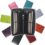 Greenburry Spongy Geldb&ouml;rse Leder 19 cm - Lila