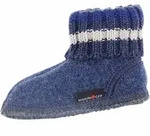 Haflinger Paul 631051-72 Hausschuhe, blau, Damen, Kinder, Schurwolle, Gr 36-40 - Haus