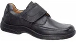 Jomos Herren Leder Halbschuhe schwarz, Extra Weite, Lederfu&szlig;bett, 2129164/39 -