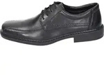 Rieker Herren Echtleder Halbschuh Schn&uuml;rer schwarz, Herren:40 EU - Schwarz - 40