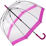 Fulton Regenschirm Glockenschirm transparent durchsichtig - Transparent/Rosa