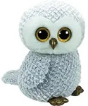Ty Beanie Boo XL &ndash; Owlette Owl &ndash; 42 cm &ndash; Kuscheltier - Grau/Wei&szlig;