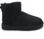 ugg scarpe donna pelle tessuto gomma w classic mini ii 1016222 w / blk ai23 taglia:36