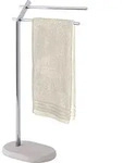 WENKO Handtuch St&auml;nder PURO Kleider Halter Stangen Freistehend Edelstahl Bad WC -